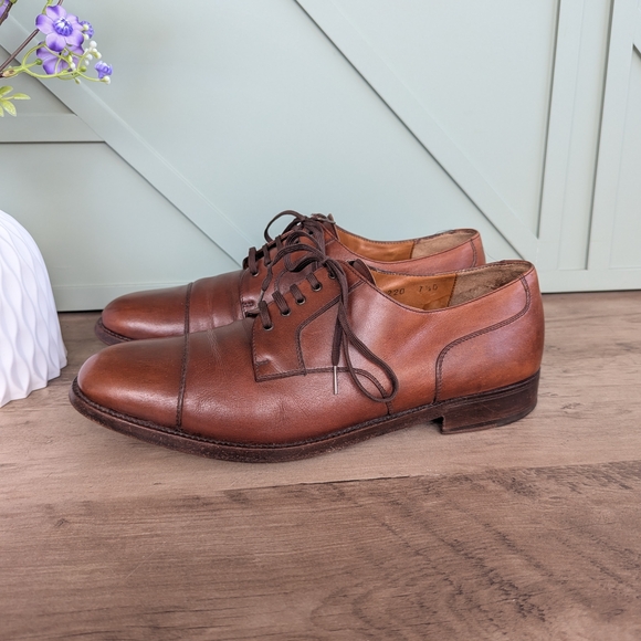 Salvatore Ferragamo Tan Leather Oxfords main image 11